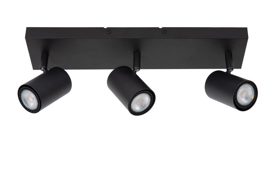 Lucide AMIGO - Ceiling spotlight - 3xGU10 - Black - turned off